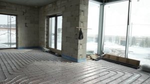 Отопление дома с панорамными  окнами. Внутрипольные конвекторы совместно с теплым полом