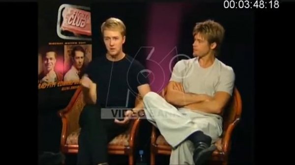 Edward Norton and Brad Pitt interview for FIGHT CLUB