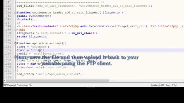 Create a New Wordpress Admin using FTP смотреть онлайн