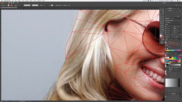 Illustrator Low Poly Portrait смотреть онлайн