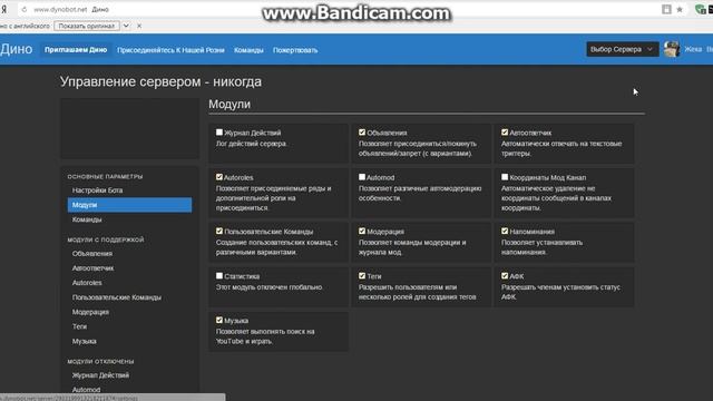 Настройка DynoBot для Discord смотреть онлайн