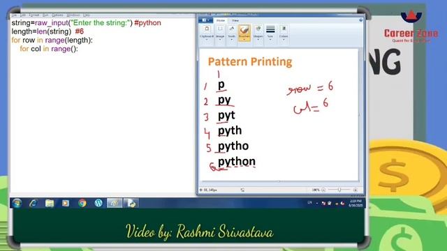 String pattern in Python | Beginners | Hindi tutorial смотреть онлайн