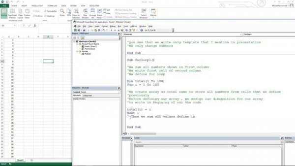 Excel Visual Basic for Beginners with For loop
