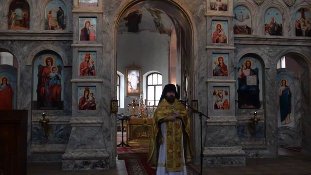 иеромонах Серафим (Голованов) в Неделю 21-ую. Проповедь об иконопочитании. смотреть онлайн
