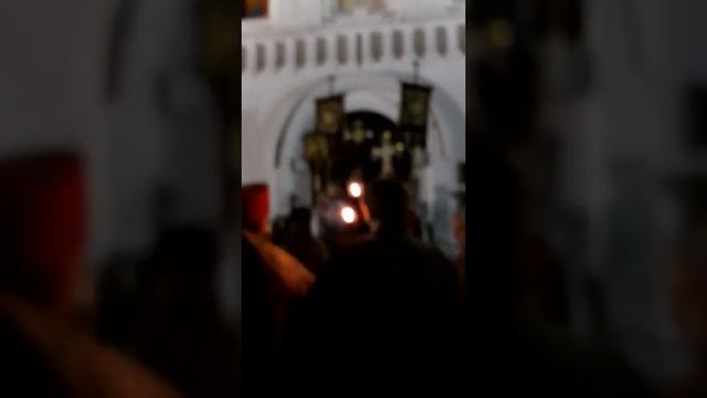 Пасхальная ночная служба в храме Спас - на - Водах Мурманска смотреть онлайн