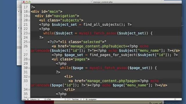 103 Выделение текущей страницы (Lynda.com) Изучаем php смотреть онлайн
