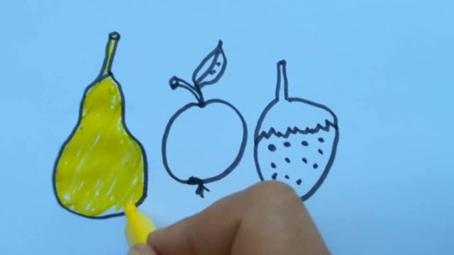 draw pictures of fruits for children/рисовать картинки фруктов для детей/बच्चों के लिए फलों के चित् смотреть онлайн