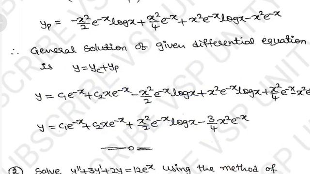 #problems On Method Of Variation Of Parameters || SEM-II || Mathematics || OU смотреть онлайн