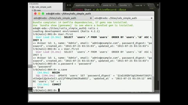 Ruby on Rails 4.2 Tutorial - Authentication From Scratch (with explanation) смотреть онлайн