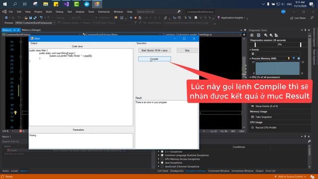 Handing C# Container build and exec file Java смотреть онлайн