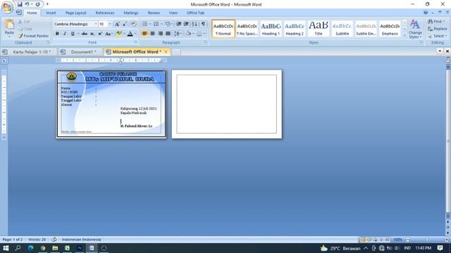 Cara Membuat Kartu Osis dengan Word смотреть онлайн