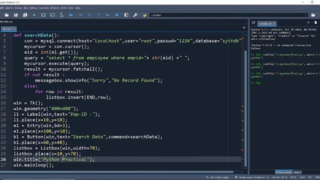 Database | python with mysql | mysql connector | Python Practical | Syit | Fycs смотреть онлайн