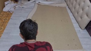 Перетяжка изголовья для кровати своими руками.  Делаем изголовье в каретной стяжке. Изголовье DIY