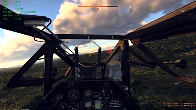 War Thunder AH-1F PvE vietnam, Logitech X56 HOTAS. смотреть онлайн