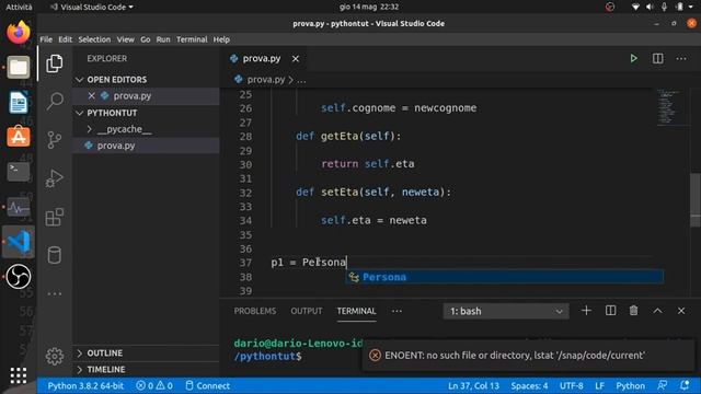 python 15: getter e setter in Python смотреть онлайн