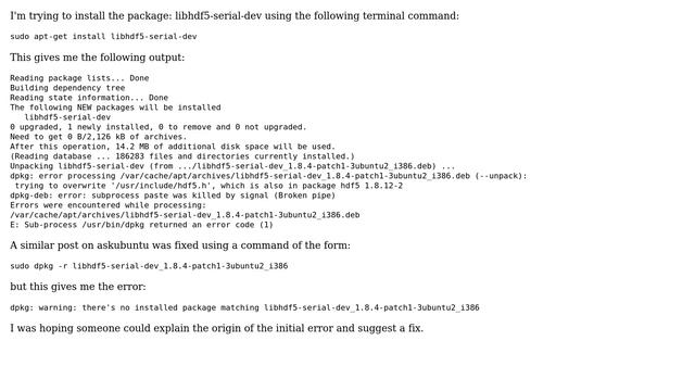Ubuntu: subprocess paste was killed by signal (Broken pipe) (2 Solutions!!) смотреть онлайн