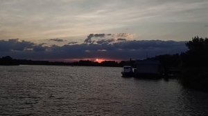 Закат на Дону в районе речного вокзала Старочеркасска
