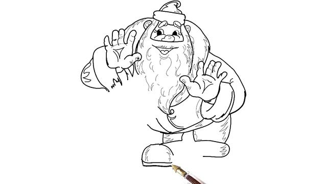 Рисунки для детей.Учимся рисовать. Рисуем Деда Мороза. Drawings for children.. Draw Santa Claus смотреть онлайн