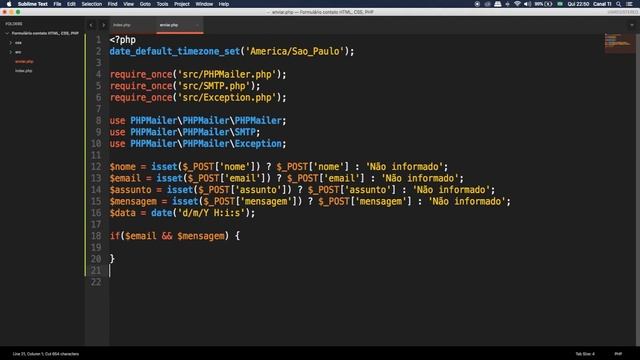 Como criar um formulário de contato MODERNO e FUNCIONAL (HTML, CSS e PHP) смотреть онлайн
