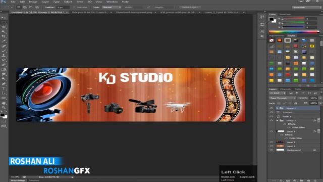 Make Professional Studio Flex | Adobe Photoshop CS6 | RoshanGFX смотреть онлайн