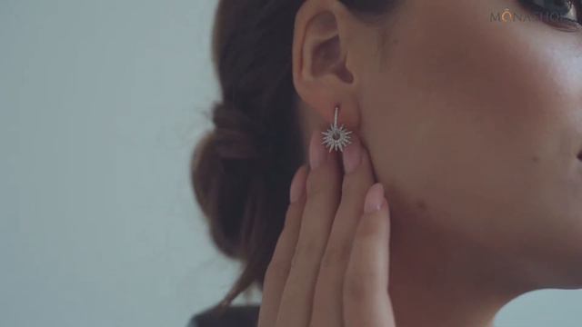 Кулон и серьги-подвески «Серебряная звезда» с фианитами смотреть онлайн