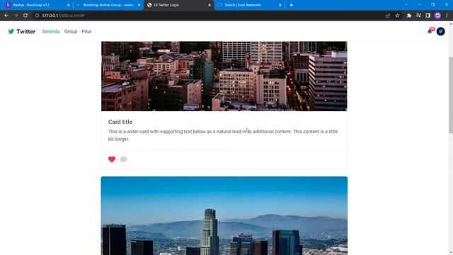 Membuat UI Twitter Instagram dengan Bootstrap 5.2 dan MDBootstrap || Bootstrap MDB Twitter UI смотреть онлайн