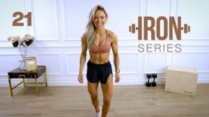 Caroline Girvan - IRON Series 30 Min Dumbbell Leg Day Workout - Stepups _ 21
