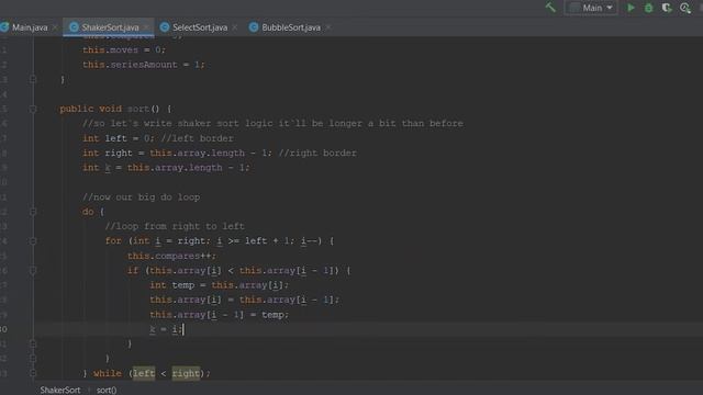 DATA STRUCTURES IN JAVA - Shaker Sort algorithm смотреть онлайн
