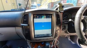 Автомагнитола Land Cruiser 100 в стиле Тесла с большим экраном