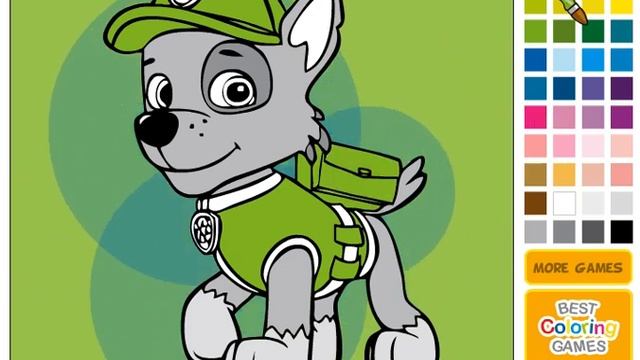 Щенячий патруль: Рисовать Рокки (Paw Patrol Coloring Rocky) смотреть онлайн