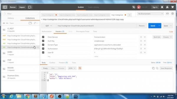 Codeigniter Restful API in 15 minutes, Codeigniter 3.0 REST API Tutorial