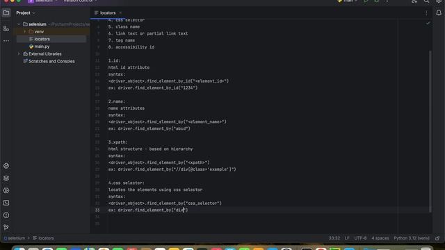 Selenium-Locators (id, name, class, tag, xpath, css selector, link text, accessibility id) смотреть онлайн