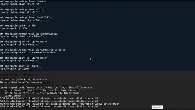 CSV SparkScala hBase смотреть онлайн