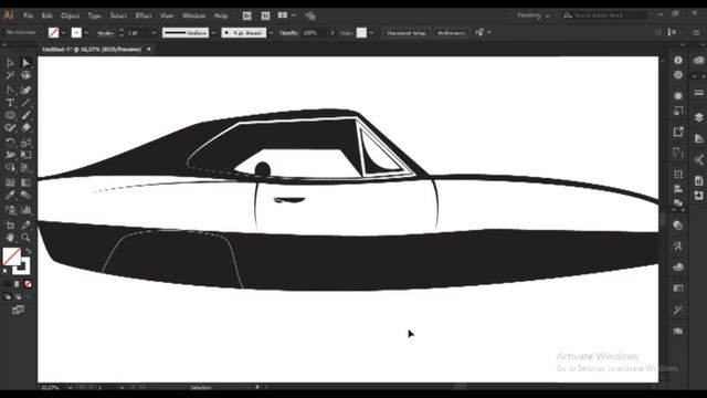 American Muscle Car Logo Design Tutorial | Adobe Illustrator [Speed Art]
