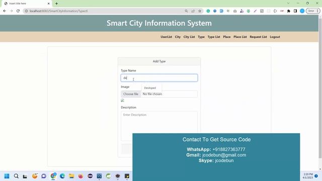 Smart City Information project in java using JSP and Servlet смотреть онлайн