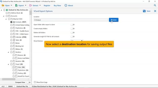 Convert OLM File to vCard / VCF File Format with Contacts in Batch смотреть онлайн