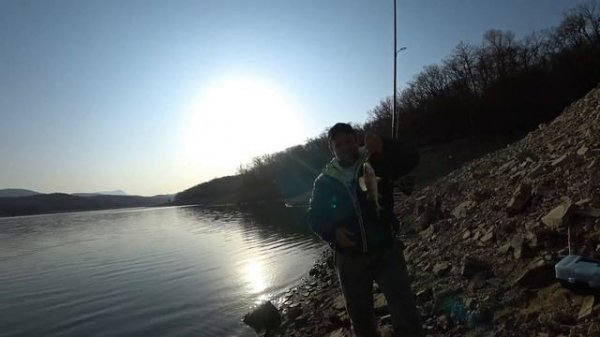 Раздача по судаку, силикон Keitech, рыбалка на водохранилище!