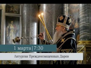 Утреннее богослужение в среду 1-ой седмицы Великого поста. Литургия Преждеосвященных Даров.