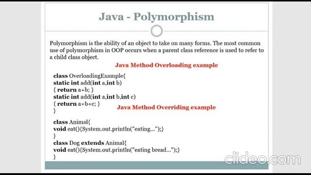Advanced Java - Object Oriented Programming System смотреть онлайн