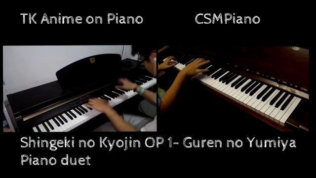 Attack On Titan OP - Guren no Yumiya [Piano Duet feat.TK Anime On Piano] смотреть онлайн