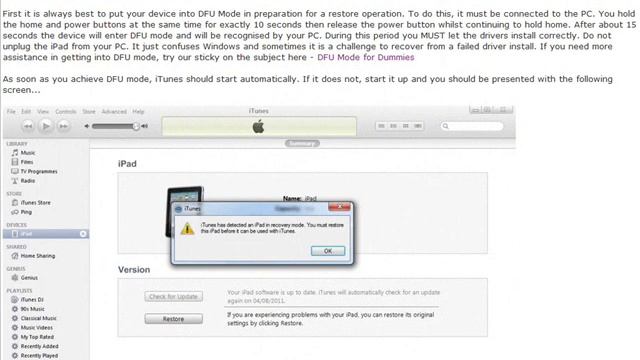 Restore your iPad using TinyUmbrella and SHSH Blobs смотреть онлайн