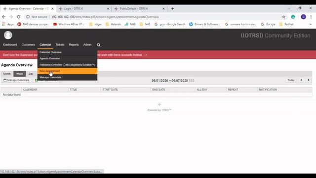 OTRS Dashboard Overview