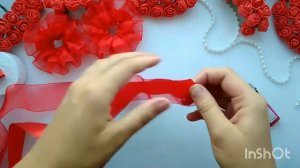 Пышные бантики из органзы 4 см ? Канзаши Бантики для школы/ МК / Lidiya Smile