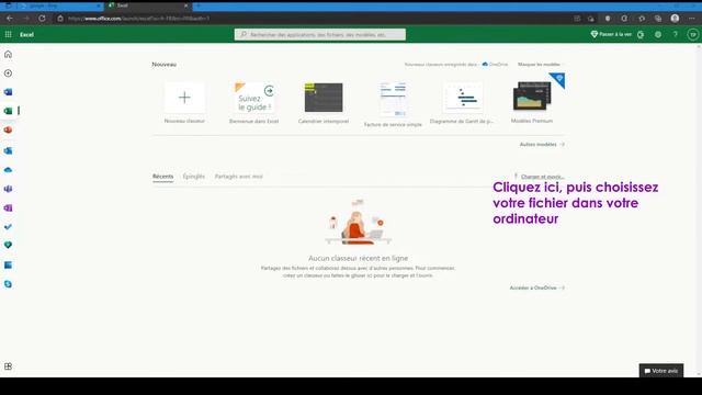 Importer fichier du PC vers Excel Online Gratuit Office 365 смотреть онлайн
