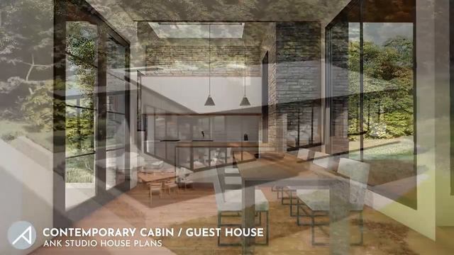 2-Bedroom Modern Contemporary Cabin House Plan | 1,200 sq ft смотреть онлайн