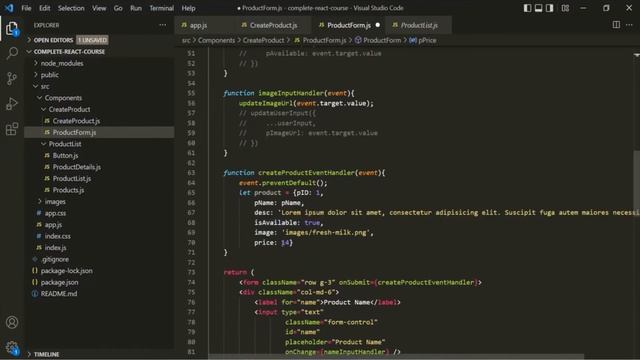 #28 Handling form submission | React state & working with events | A Complete React Course смотреть онлайн