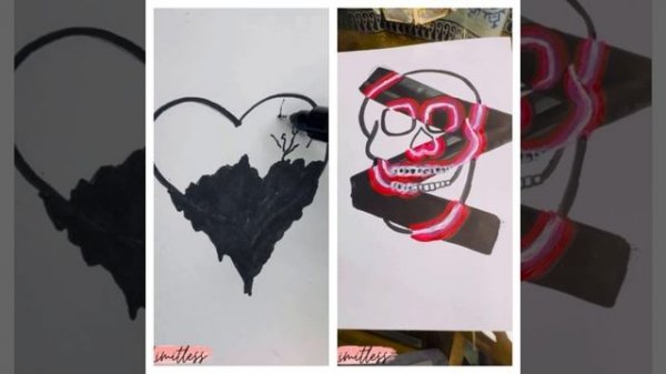 Broken heart? and skeleton ?drawing #shorts #youtubeshorts #viralshort #drawing #limitless