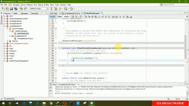 How to add placeholder in textfield in JFrame using netbeans смотреть онлайн