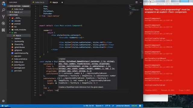React Native tutorials part 008 width heght alignitems justifycontent смотреть онлайн
