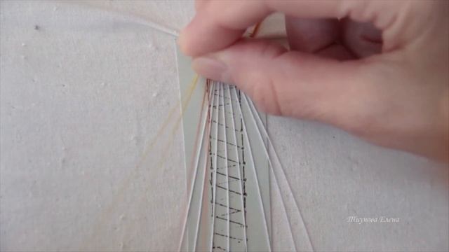 Полотнянка с перевивом крайних долевых пар #кружевныеуроки #кружево #полотнянка #ElenaTiunova смотреть онлайн